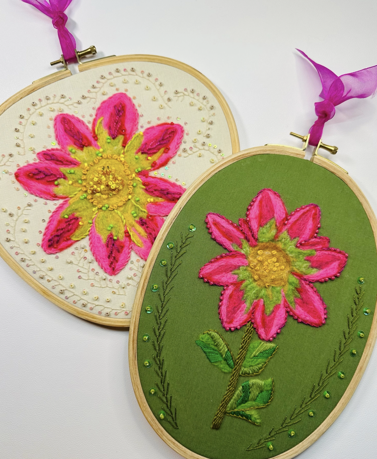 hand embroidery「蘇州 運河」＃手刺繍100％ '指さき藝術精品 WonderFil Specialty Threads - All About Wild Boho Hand Embroidery